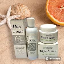 2 Pack Set Hair Food Oil & Night Whitening Cream