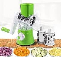 Multifunctional Roller Vegetable Cutter, 3 In 1 Vegetable Slicer And Cutter, Manual Rotary Drum Greator, Hand Roller Type Square Drum Vegetable Cutter with 3 Removable Blades For Kitchen